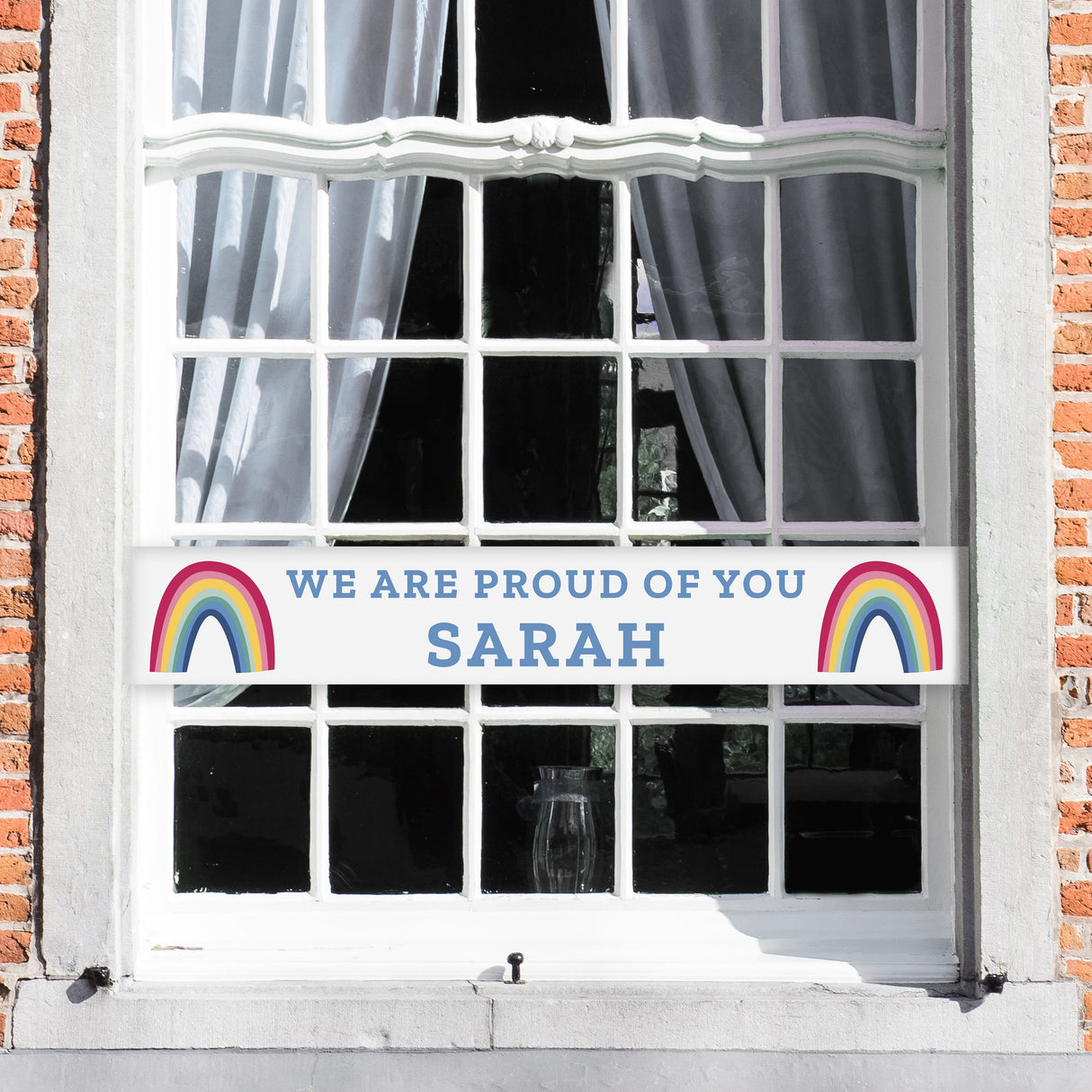 Personalised Rainbow Banner: 2 - Banners By Gift Moments