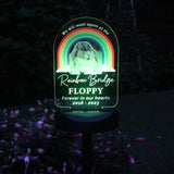 Personalised Rainbow Bridge Pet Memorial Outdoor Solar Light: 2 Solar Lights By Gift Moments