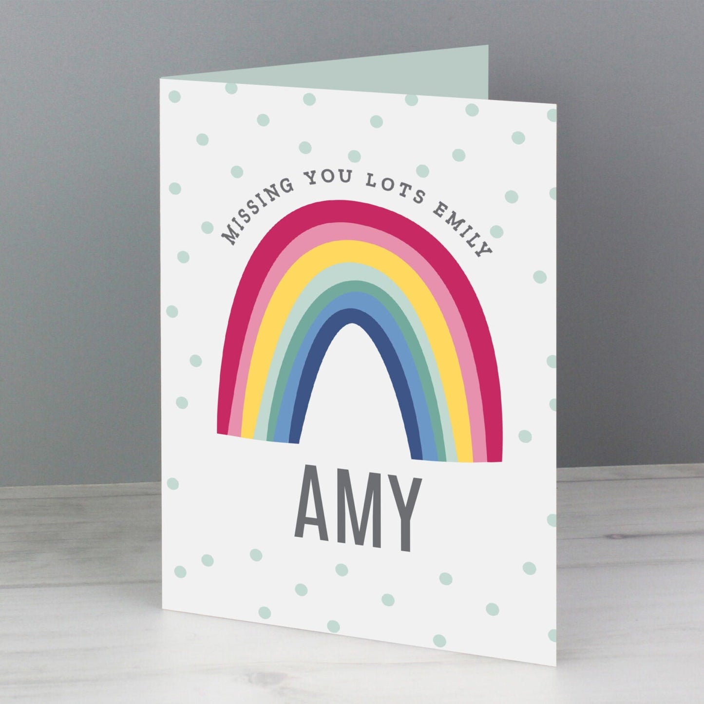 Personalised Rainbow Card: 2 - Greeting Cards By Gift Moments