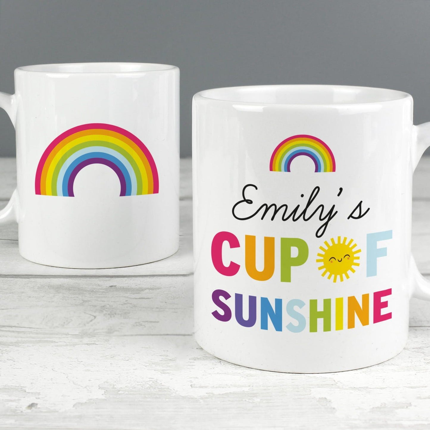 Personalised Rainbow Cup of Sunshine Mug: 1 - Mugs By Gift Moments