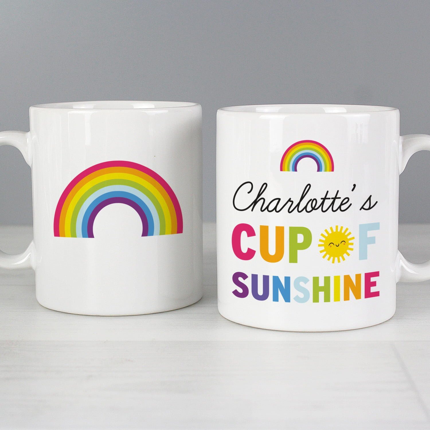 Personalised Rainbow Cup of Sunshine Mug: 2 - Mugs By Gift Moments