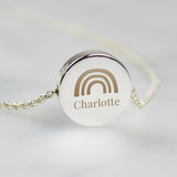 Personalised Rainbow Disc Necklace: 3 - Necklaces By Gift Moments