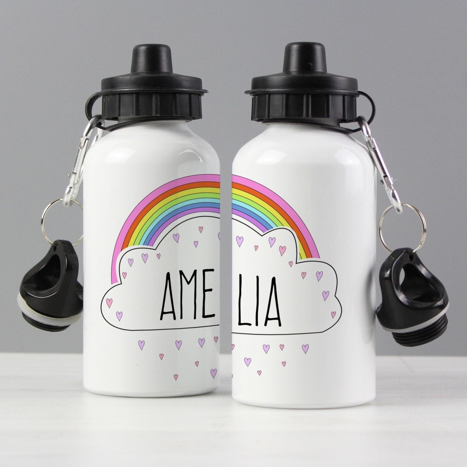 Personalised Rainbow Drinks Bottle: 2 - Kids Bottles By Gift Moments