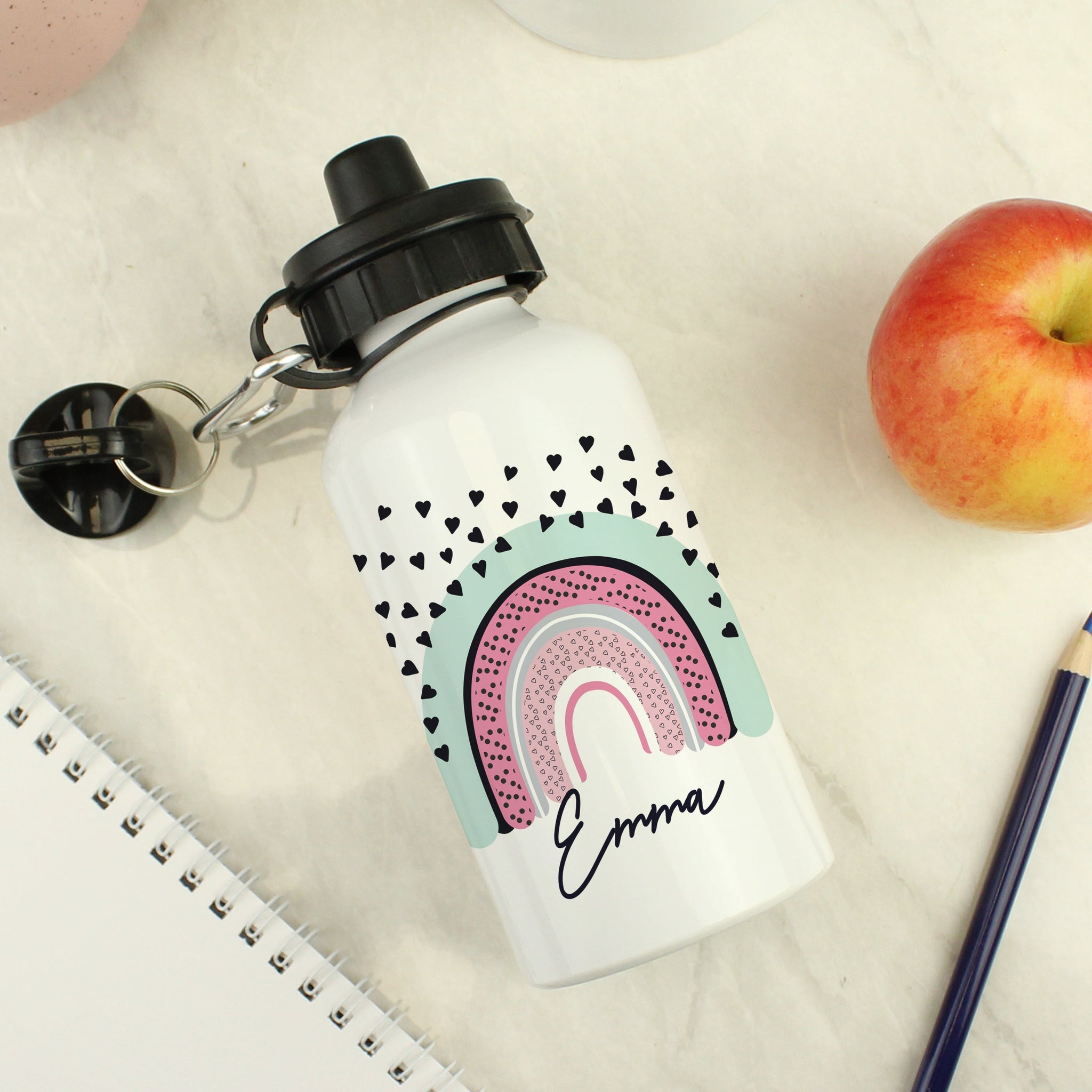 Personalised Rainbow Drinks Bottle: 3 - Kids Bottles By Gift Moments