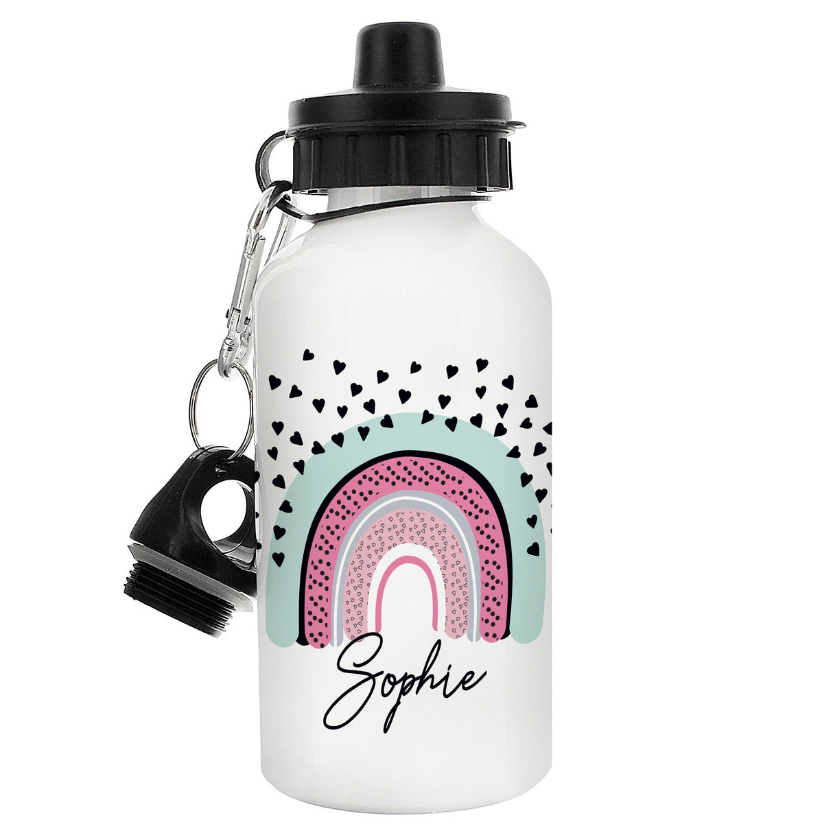 Personalised Rainbow Drinks Bottle: 5 - Kids Bottles By Gift Moments