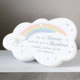 Personalised Rainbow Elephant Cloud Memorial Resin Stone: 2 Memorials By Gift Moments
