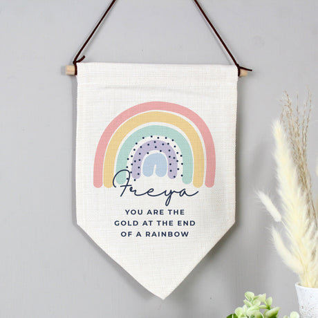 Personalised Rainbow Hanging Banner: 2 - Decorations By Gift Moments