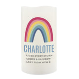 Personalised Rainbow LED Candle: 4 - LED Lighting By Gift Moments