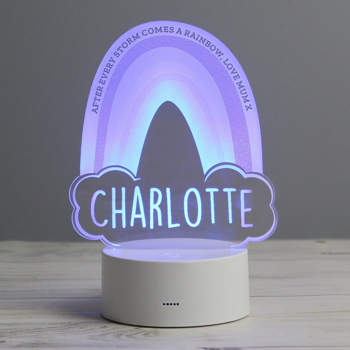 Personalised Rainbow LED Colour Changing Night Light: 5 - LED Lighting By Gift Moments