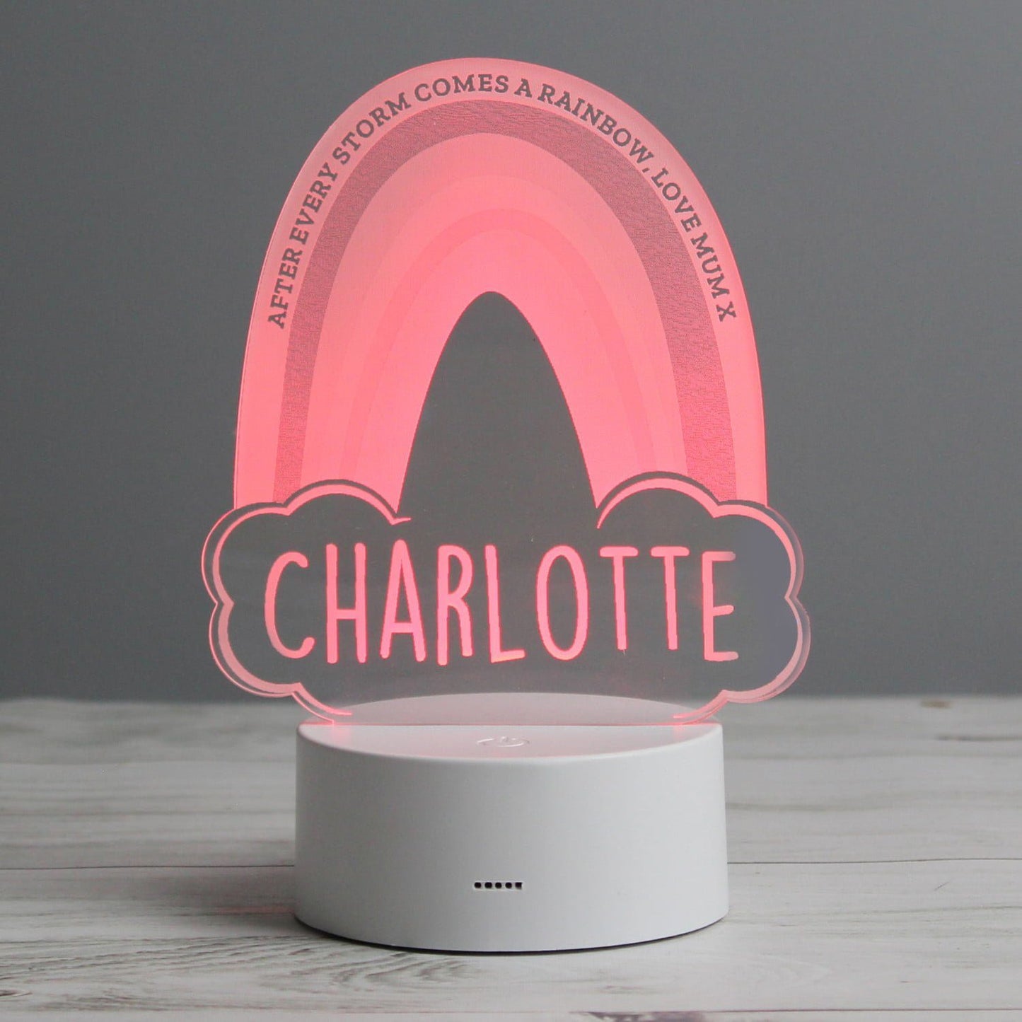Personalised Rainbow LED Colour Changing Night Light: 2 - LED Lighting By Gift Moments