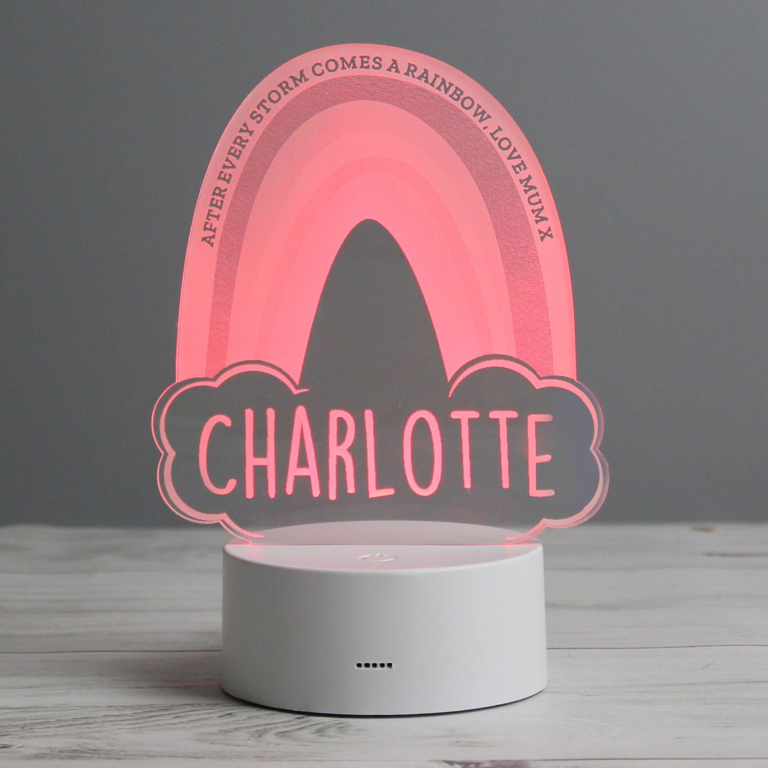 Personalised Rainbow LED Colour Changing Night Light: 2 - LED Lighting By Gift Moments