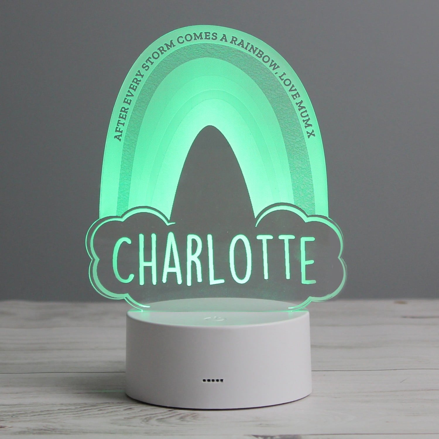 Personalised Rainbow LED Colour Changing Night Light: 6 - LED Lighting By Gift Moments