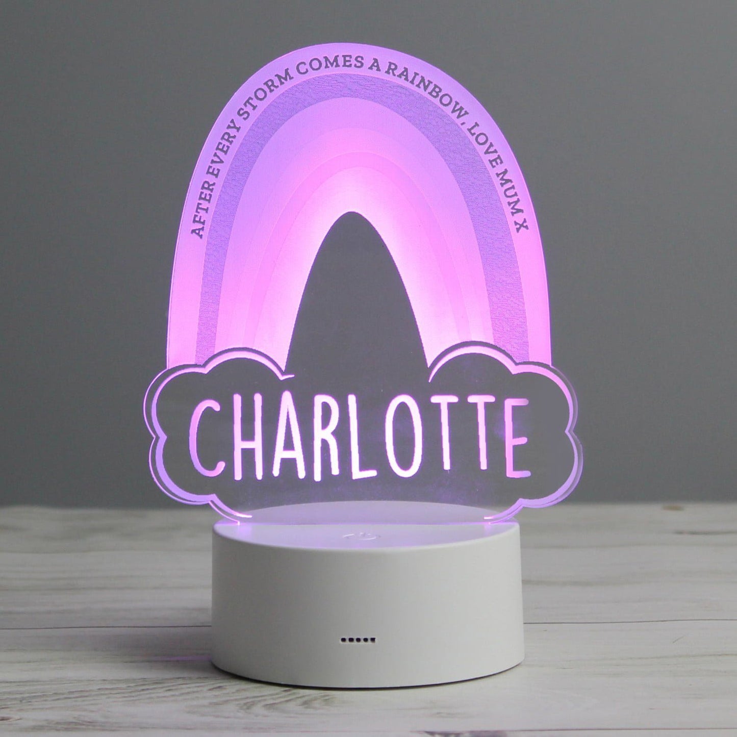 Personalised Rainbow LED Colour Changing Night Light: 1 - LED Lighting By Gift Moments