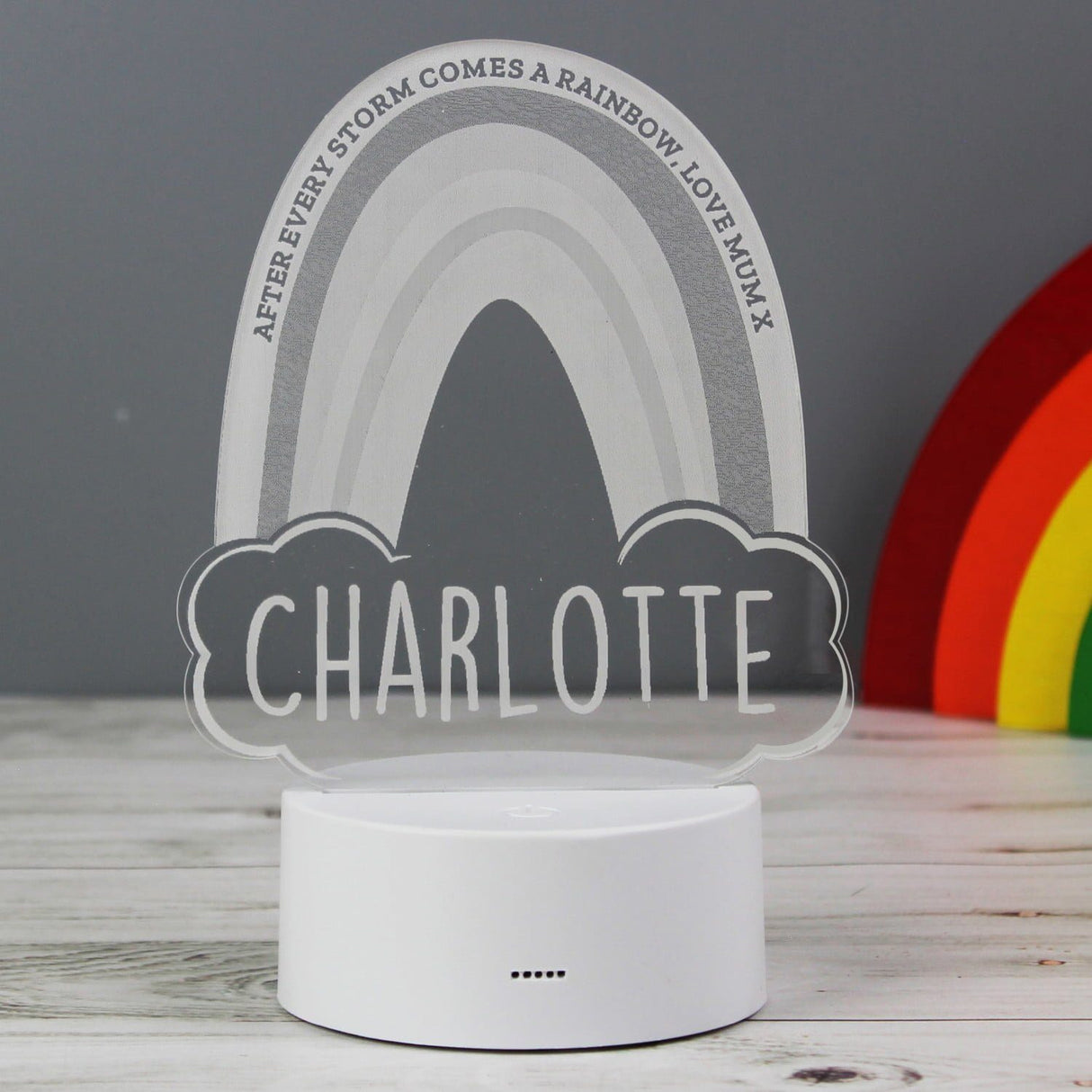 Personalised Rainbow LED Colour Changing Night Light: 8 - LED Lighting By Gift Moments