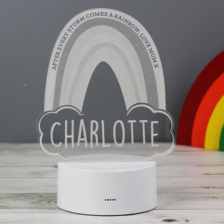 Personalised Rainbow LED Colour Changing Night Light: 8 - LED Lighting By Gift Moments