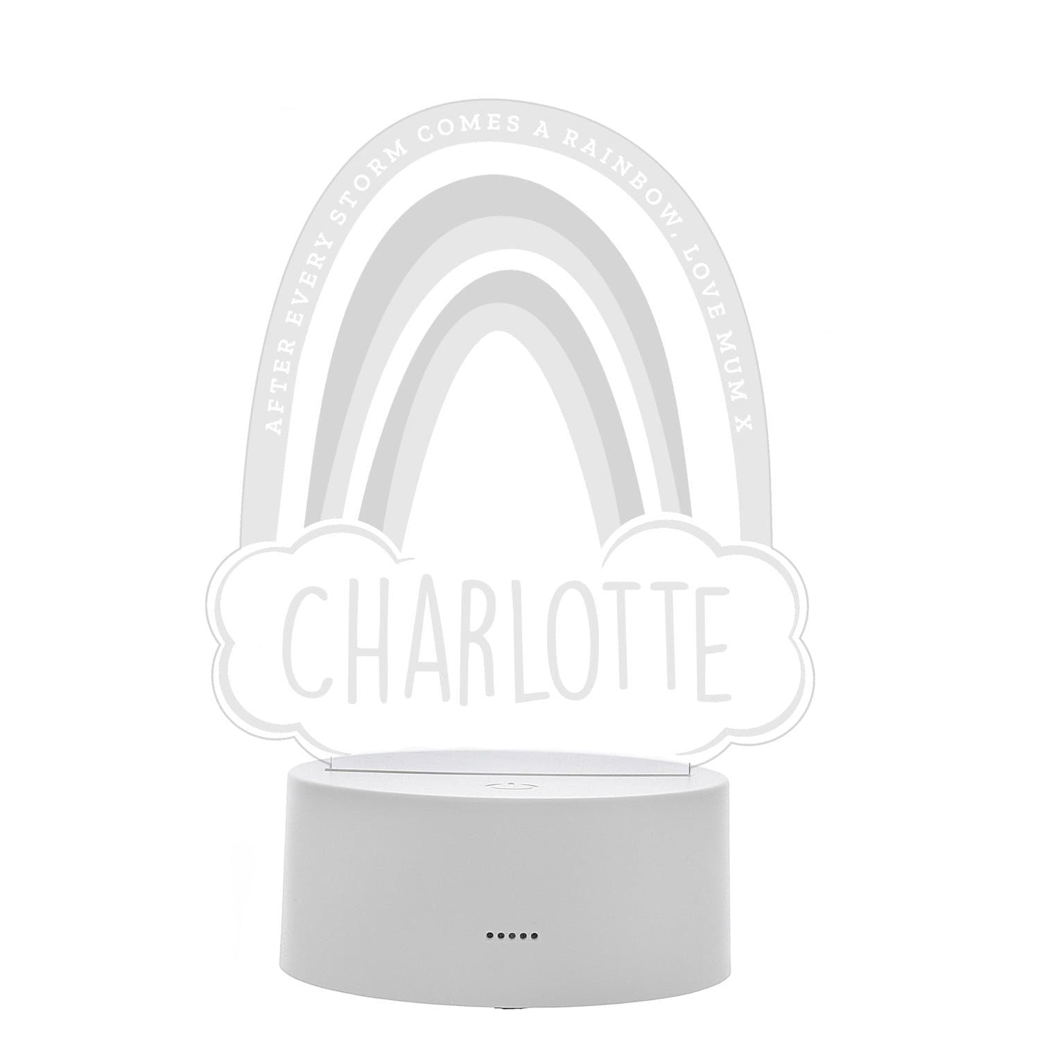 Personalised Rainbow LED Colour Changing Night Light: 10 - LED Lighting By Gift Moments