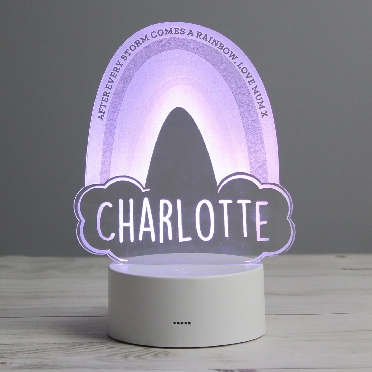 Personalised Rainbow LED Colour Changing Night Light: 7 - LED Lighting By Gift Moments