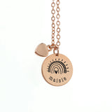 Personalised Rainbow Matte Heart & Disc Necklaces: 8 - Necklaces By Gift Moments