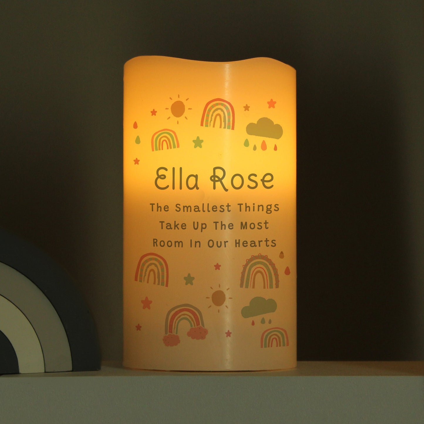 Personalised Rainbow Night Light LED Candle: 2 - LED Lighting By Gift Moments