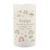Personalised Rainbow Night Light LED Candle: 5 - LED Lighting By Gift Moments