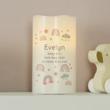 Personalised Rainbow Night Light LED Candle: 1 - LED Lighting By Gift Moments