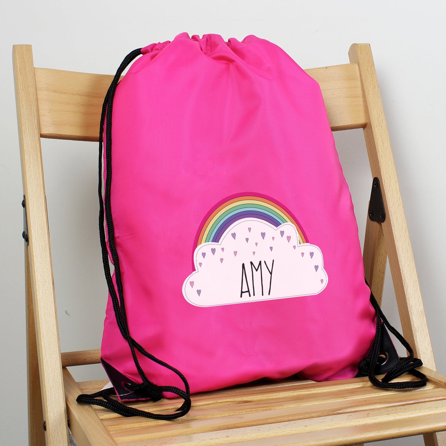 Personalised Rainbow Pink Kit Bag: 3 - Kids Bags By Gift Moments