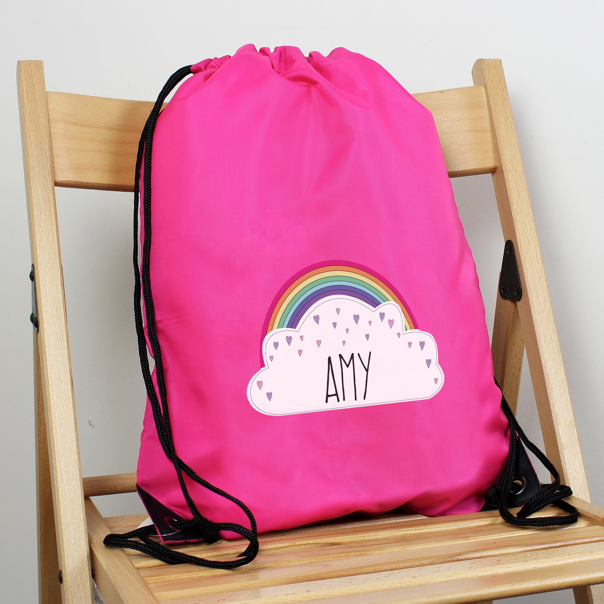 Personalised Rainbow Pink Kit Bag: 3 - Kids Bags By Gift Moments