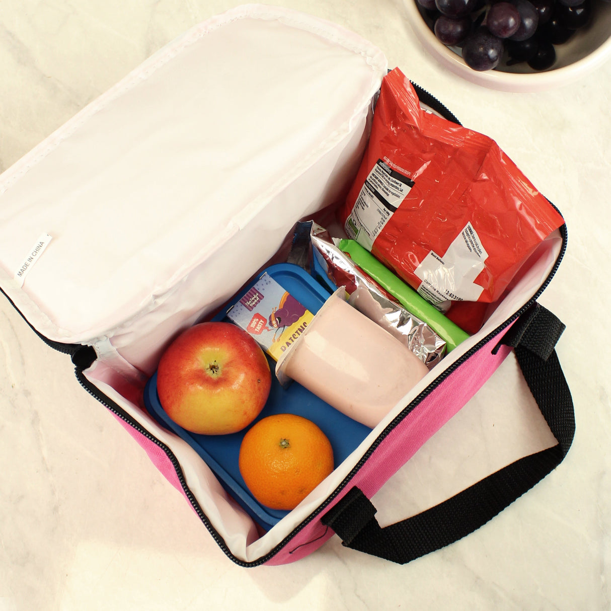 Personalised Rainbow Pink Lunch Bag: 6 - Lunch Boxes & Bags By Gift Moments