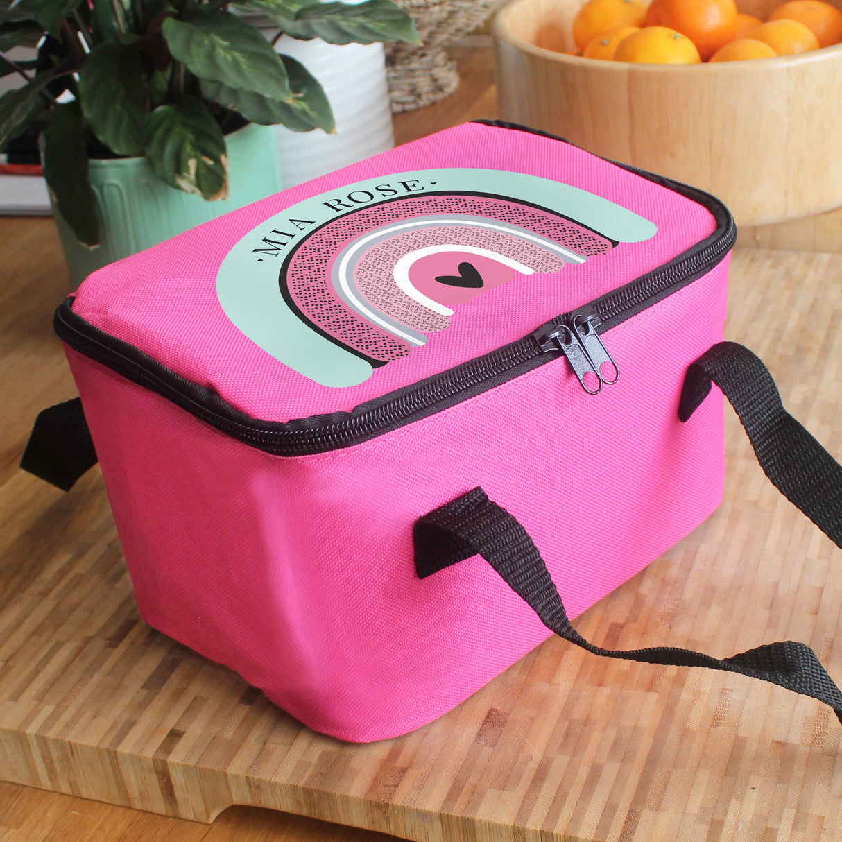 Personalised Rainbow Pink Lunch Bag: 2 - Lunch Boxes & Bags By Gift Moments