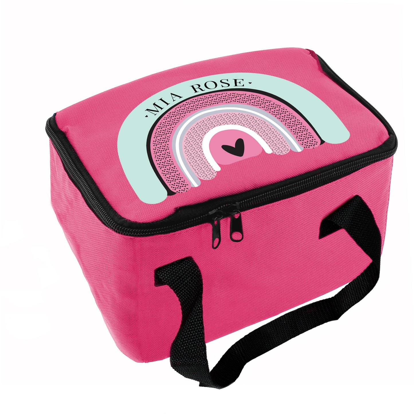 Personalised Rainbow Pink Lunch Bag: 5 - Lunch Boxes & Bags By Gift Moments