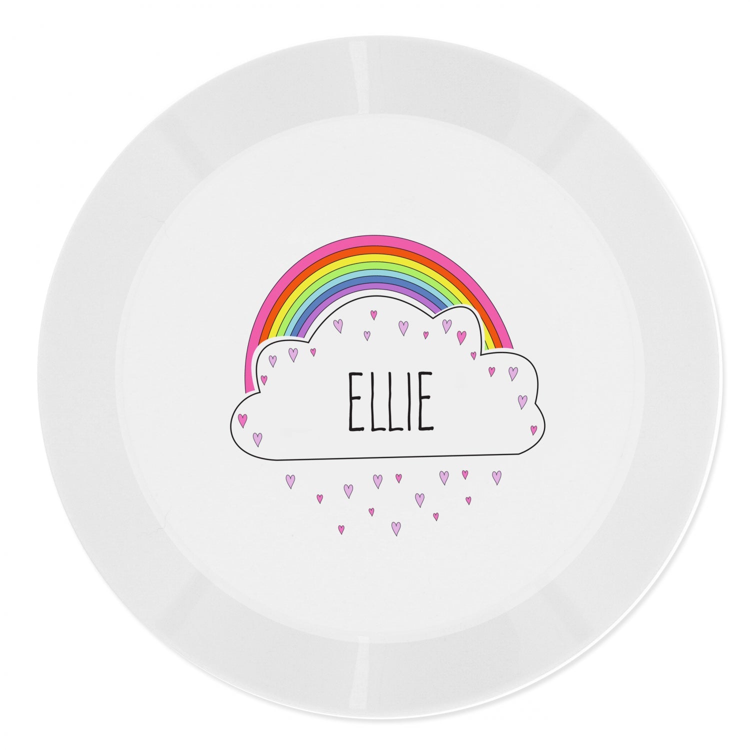 Personalised Rainbow Plastic Plate: 2 - Tableware By Gift Moments