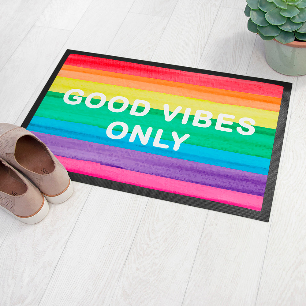 Personalised Rainbow Stripe Doormat: 6 - Doormats By Gift Moments