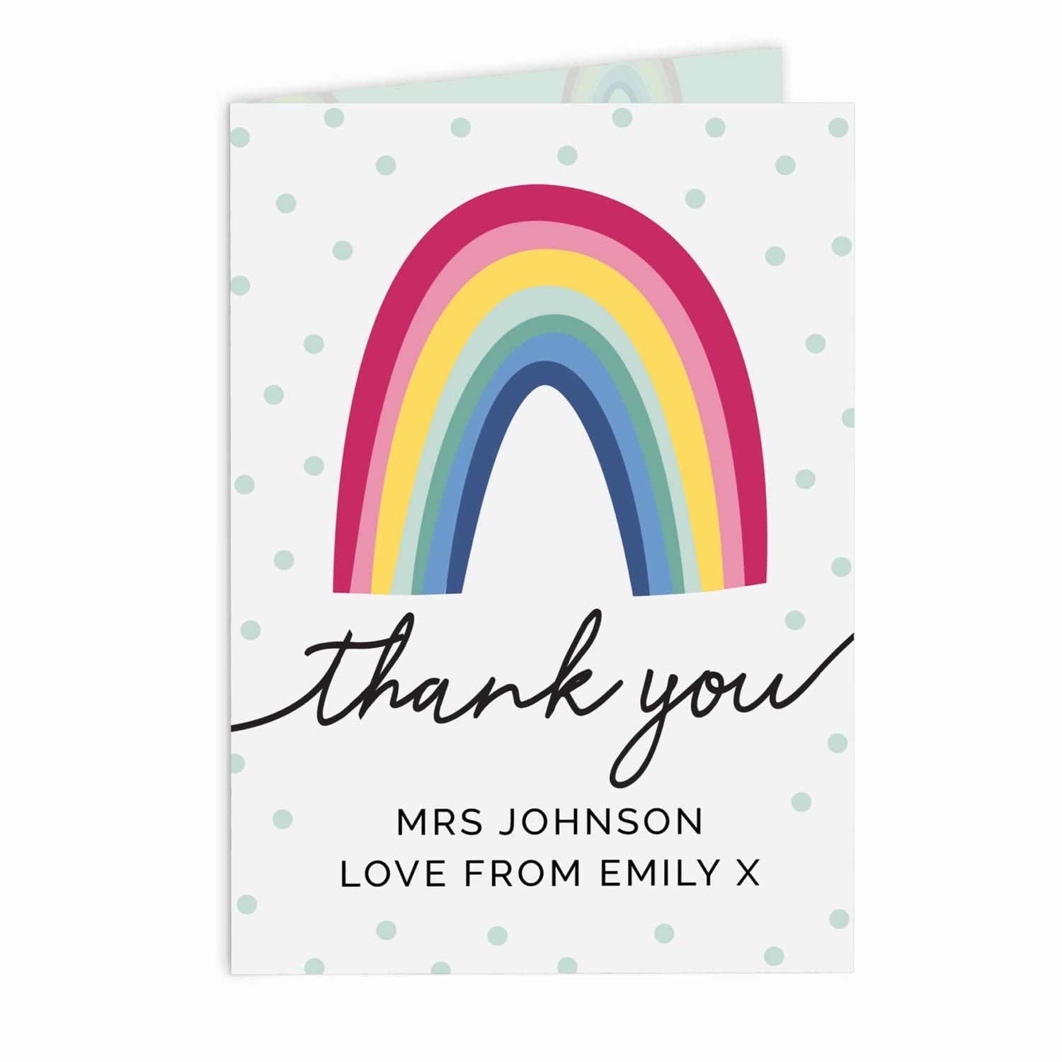 Personalised Rainbow Thank You Card - Shop Greeting Cards At Gift Moments - 3