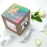 Personalised Rainbow Unicorn Photo Cube: 1 Photo Cubes By Gift Moments