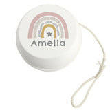 Personalised Rainbow White Wooden Yoyo: 3 - Toys By Gift Moments