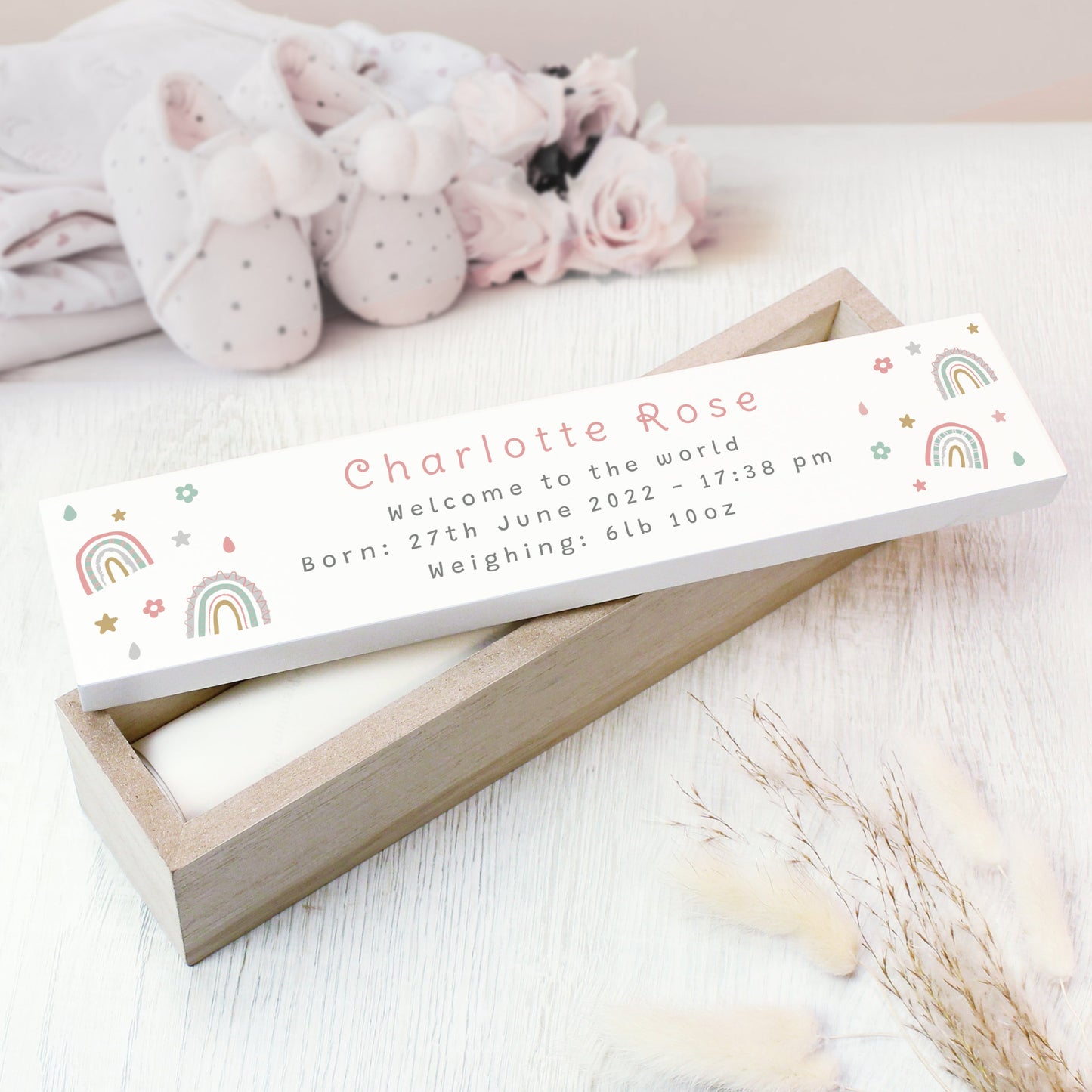 Personalised Rainbow Wooden Certificate Holder: 3 - Certificate Holders By Gift Moments