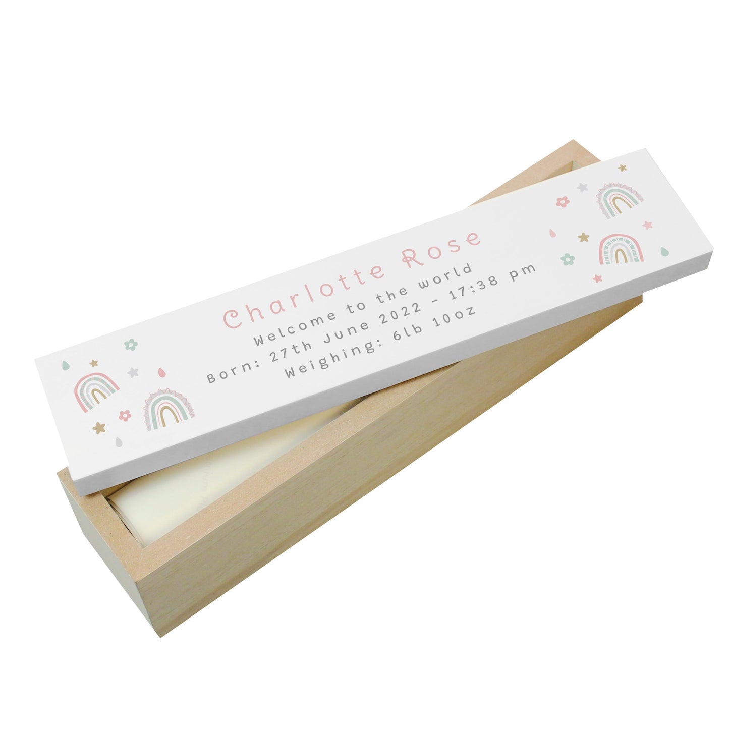 Personalised Rainbow Wooden Certificate Holder: 6 - Certificate Holders By Gift Moments