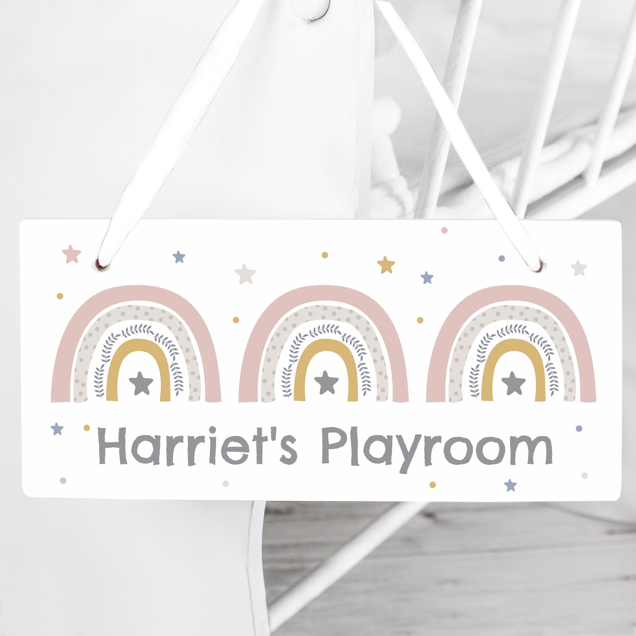 Personalised Rainbow Wooden Sign: 1 - Signs & Plaques By Gift Moments