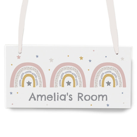 Personalised Rainbow Wooden Sign: 3 - Signs & Plaques By Gift Moments