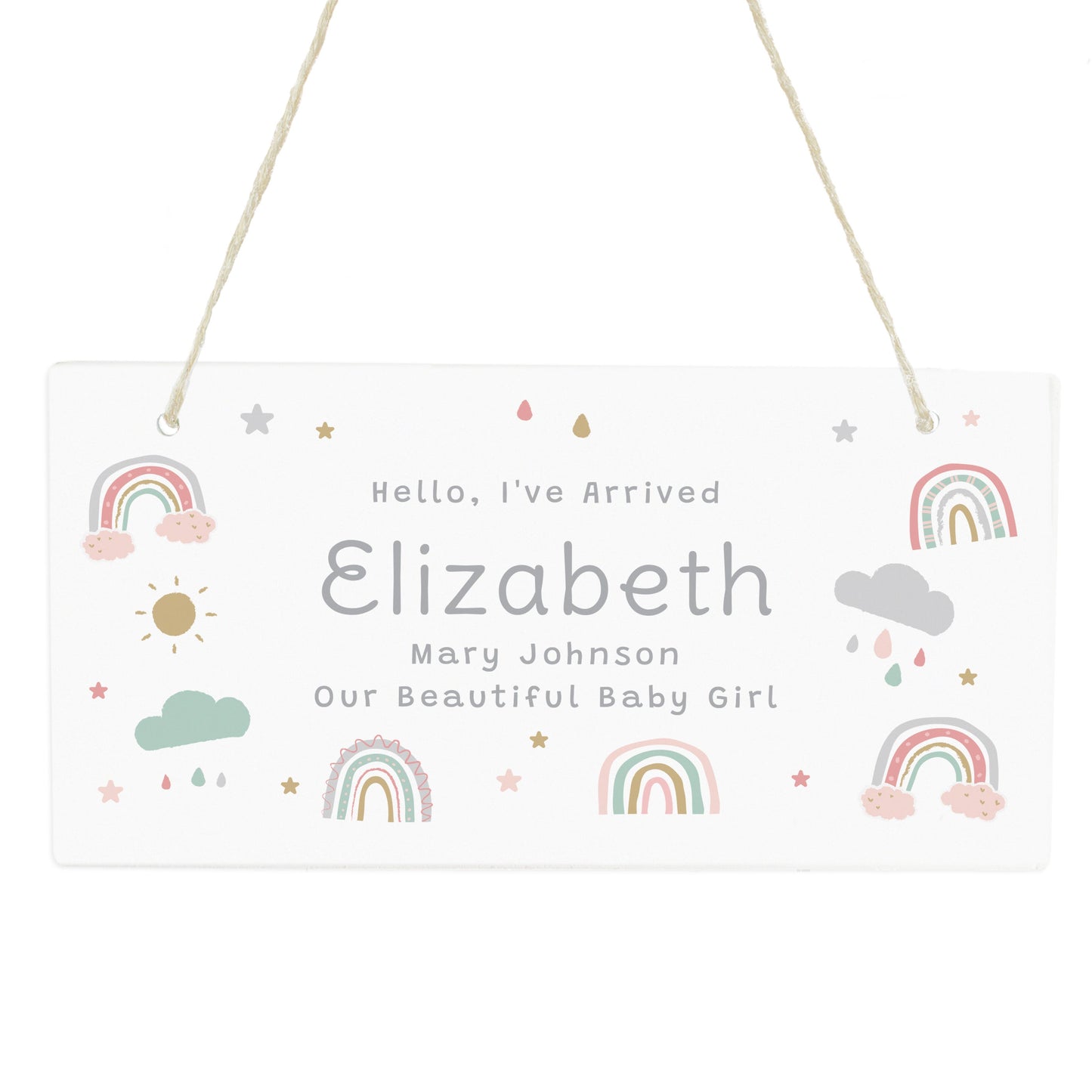Personalised Rainbow Wooden Sign: 4 - Signs & Plaques By Gift Moments