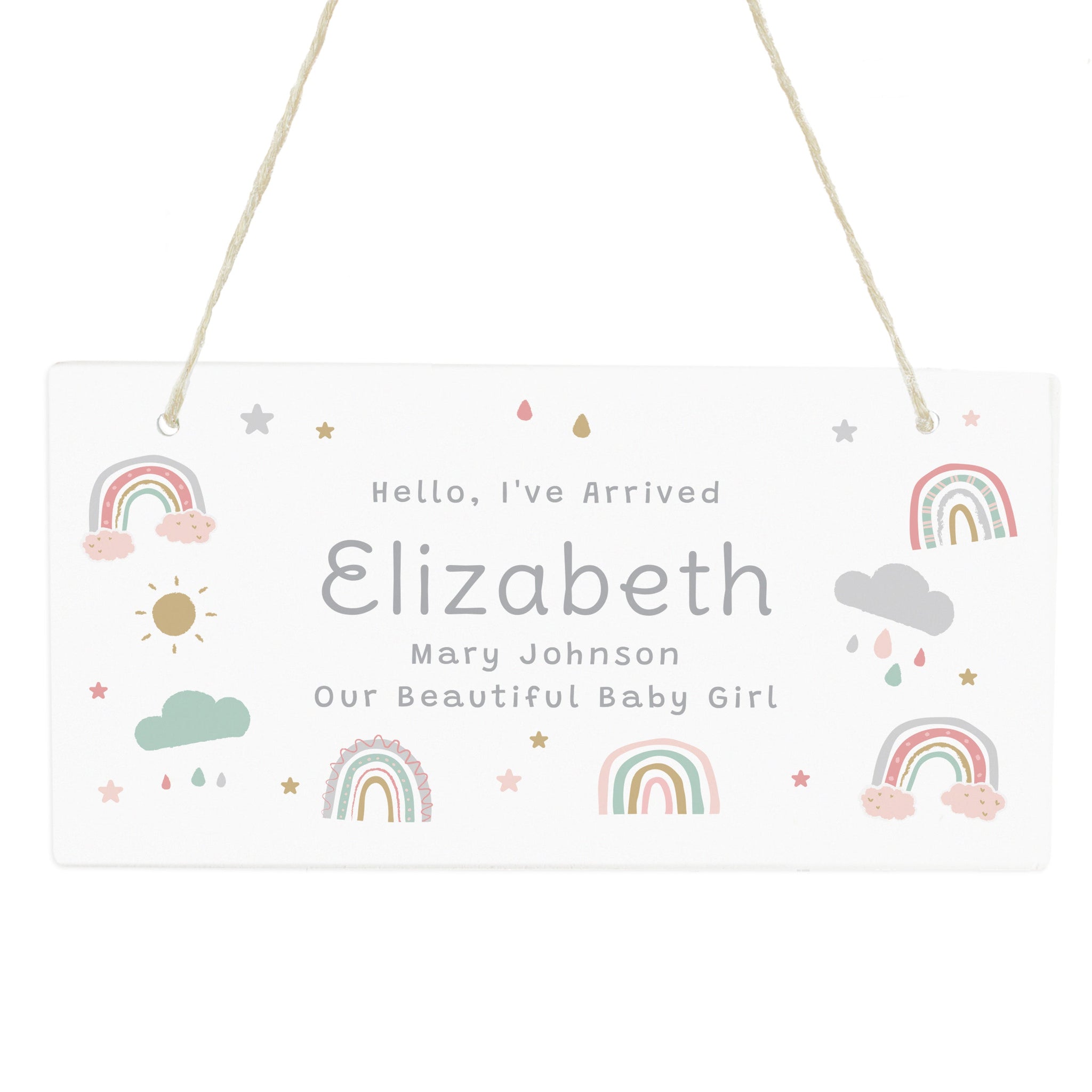 Personalised Rainbow Wooden Sign: 4 - Signs & Plaques By Gift Moments