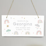 Personalised Rainbow Wooden Sign: 5 - Signs & Plaques By Gift Moments