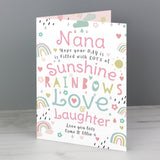 Personalised Rainbows & Sunshine Card: 5 - Greeting Cards By Gift Moments