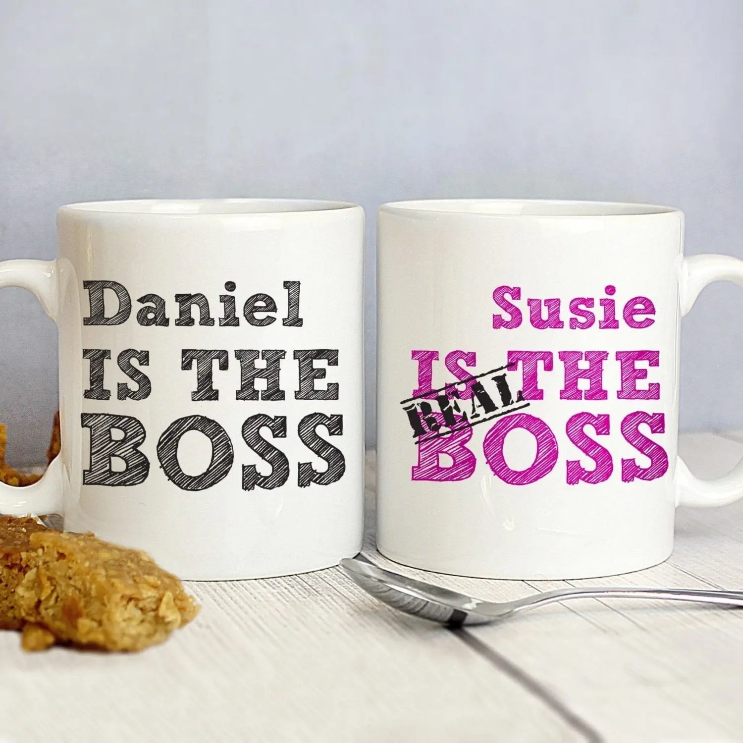 Personalised The Real Boss Mug Set: 1 - Mugs By Gift Moments