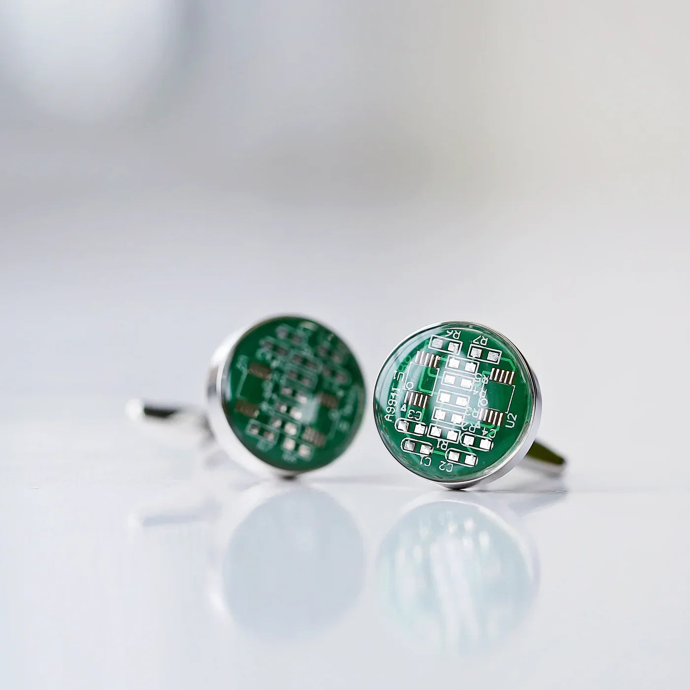 Personalised Real Circuit board Cufflinks: 2 - Cufflinks & Tie Slides By Gift Moments