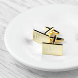 Personalised Rectangle Gold Plated Cufflinks: 4 Cufflinks & Tie Slides By Gift Moments