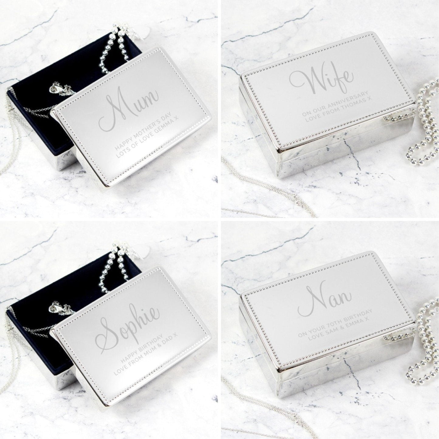 Personalised Rectangular Jewellery Box: 4 - Jewellery Boxes By Gift Moments