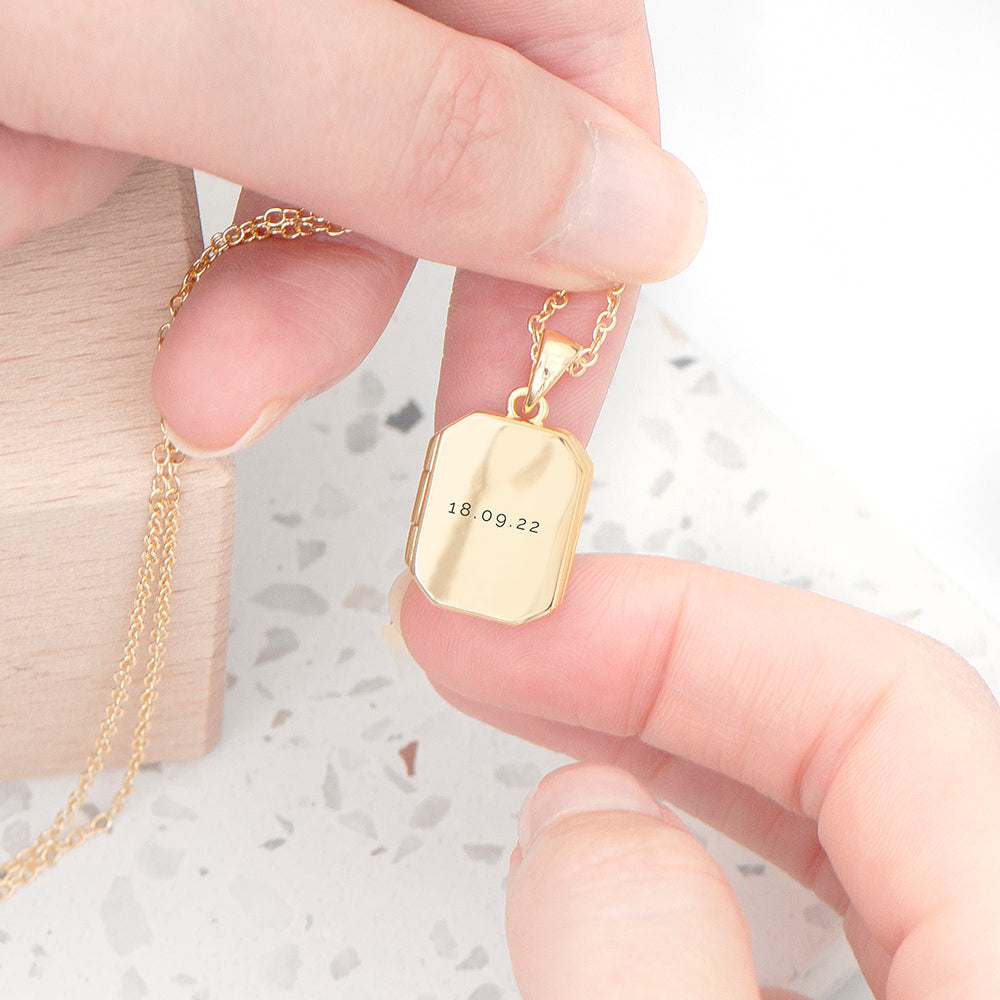 Personalised Rectangular Photo Locket Necklaces: 8 - Necklaces By Gift Moments