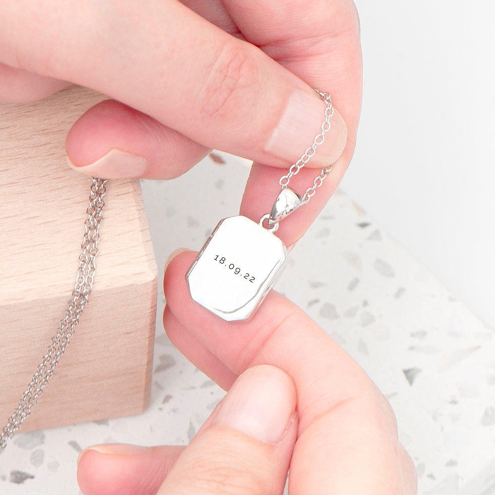 Personalised Rectangular Photo Locket Necklaces: 7 - Necklaces By Gift Moments