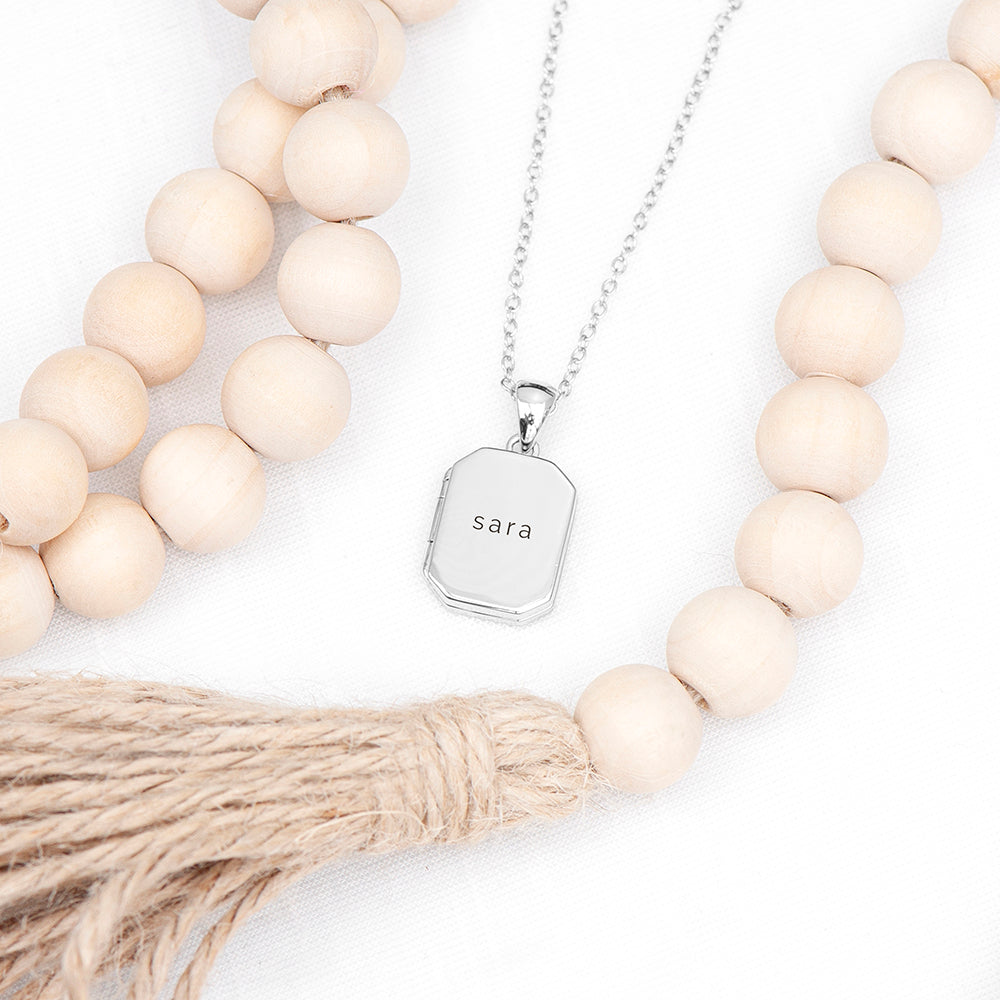 Personalised Rectangular Photo Locket Necklaces: 10 - Necklaces By Gift Moments